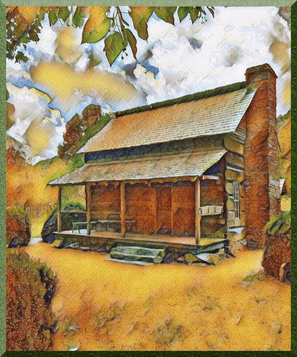 Historic wooden houses with period architecture