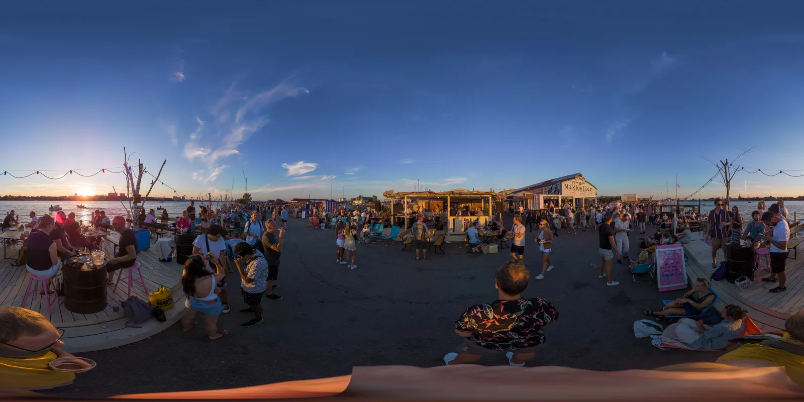 Reffen waterfront street food market in Copenhagen with outdoor dining and harbor views