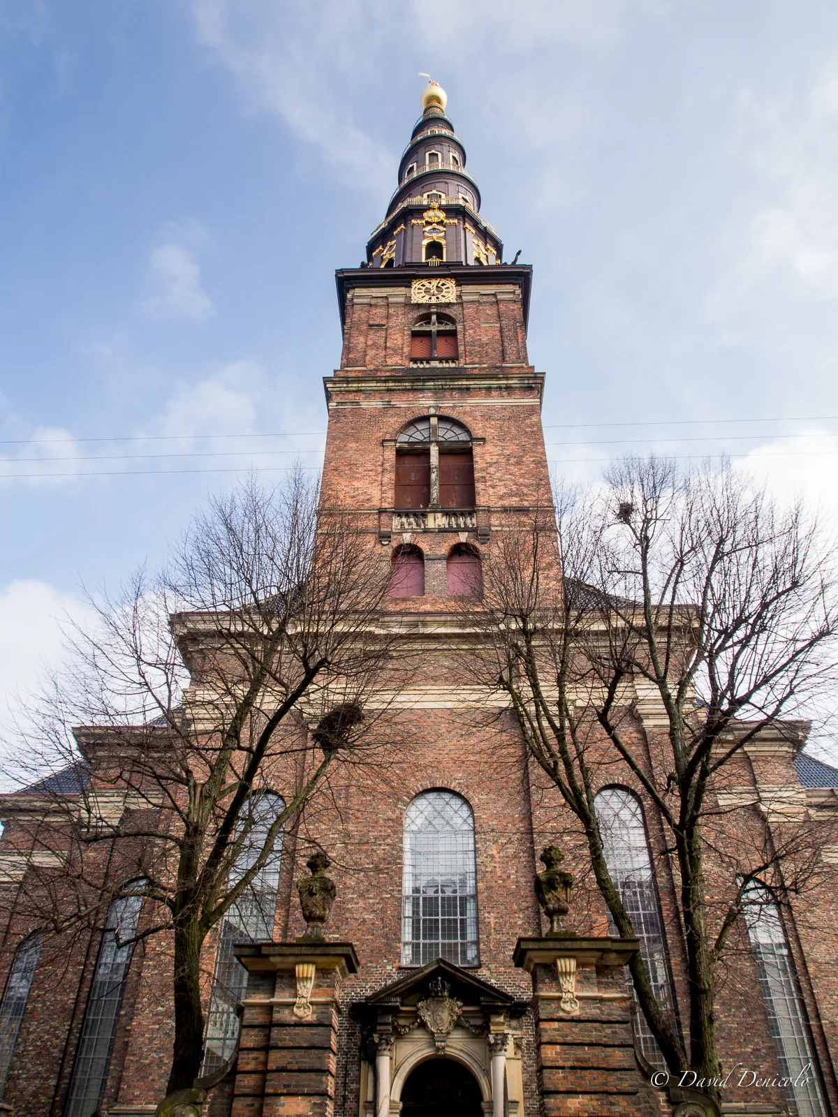 Climbing the Spire Church for Panoramic Views in Copenhagen, Denmark
