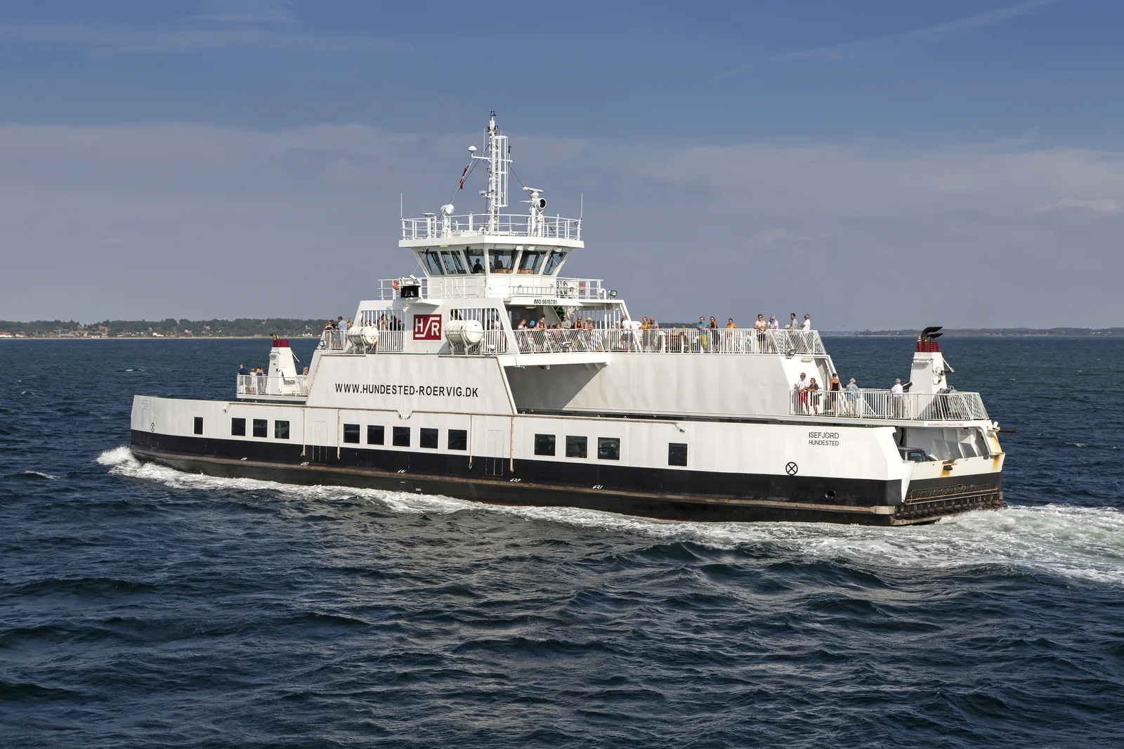 Ferry ship crossing Kattegat between Denmark and Aarhus