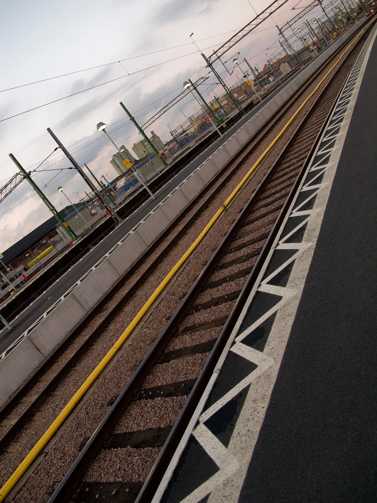 Malmö Central train station platforms in Sweden