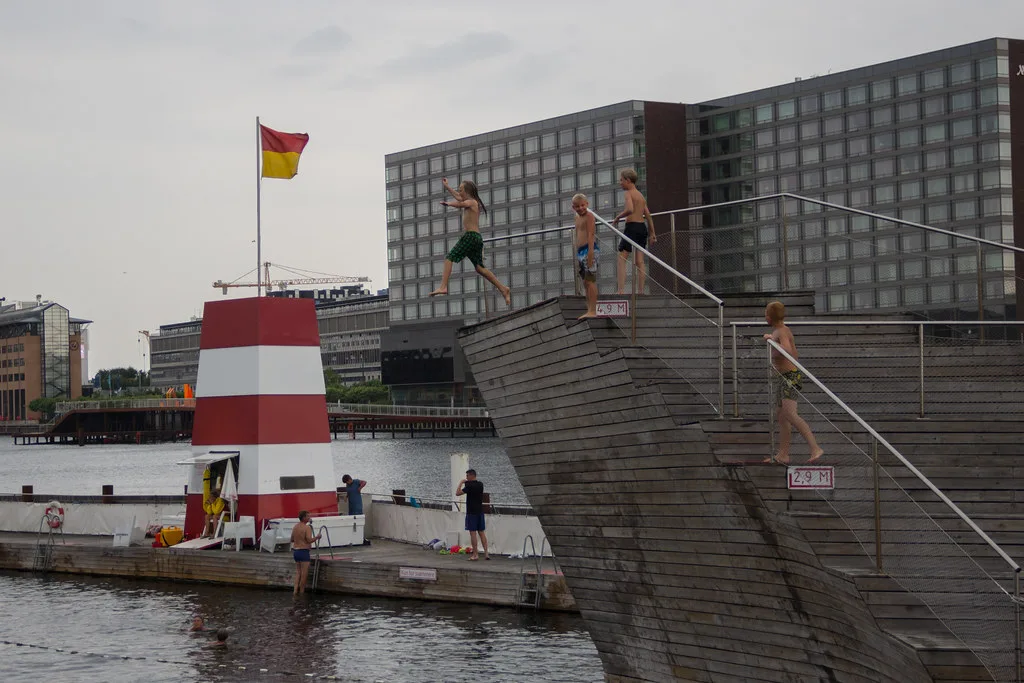 Islands Brygge Harbour Bath in Copenhagen, Denmark