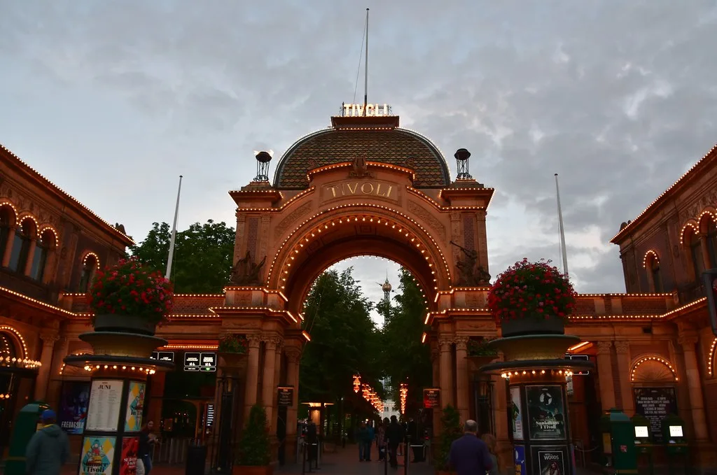 Winter scene at Tivoli Copenhagen Christmas markets